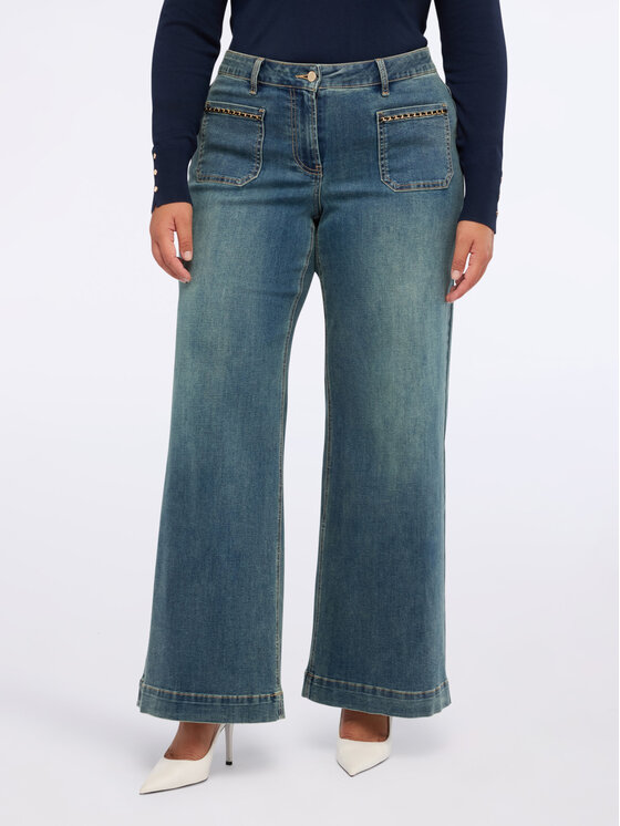 Fiorella Rubino Fiorella Rubino Jeansy P427T005037N024 Niebieski Flare Fit