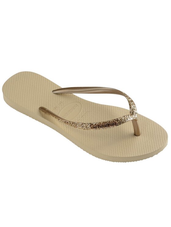 Havaianas Havaianas Σαγιονάρες HAVAIANAS Infradito Donna Hav. Slim Glitter II 4146975.0154 Beige Γκρι