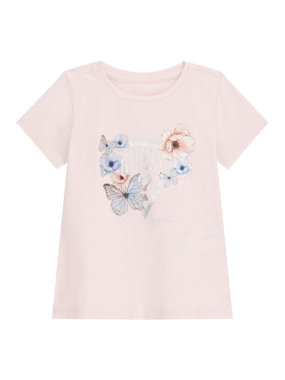 Guess Guess T-Shirt K6RI21 K6YW4 Růžová Regular Fit