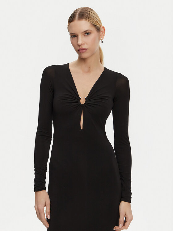 PINKO PINKO Večernja haljina 104935 A2GS Crna Slim Fit