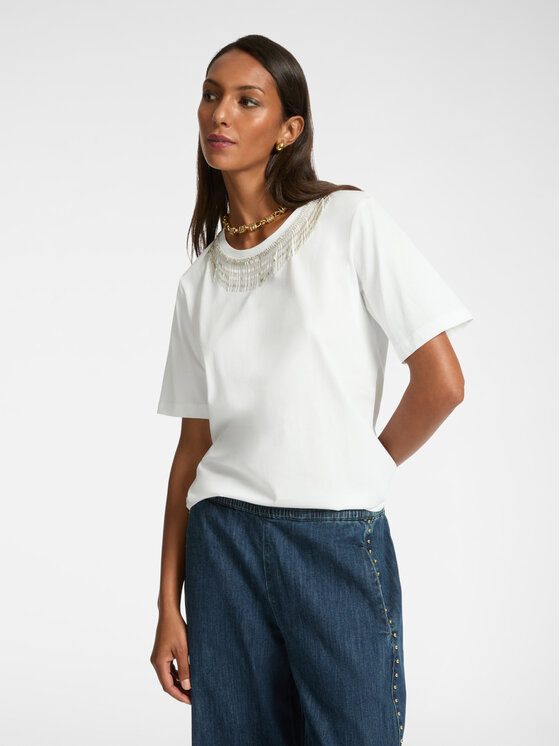 Elena Mirò Elena Mirò T-shirt G272Z000413N011 Bianco Boxy Fit