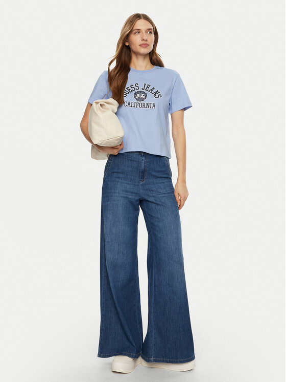 Guess Jeans Guess Jeans T-Shirt W5RI43 K8HM0 Niebieski Regular Fit