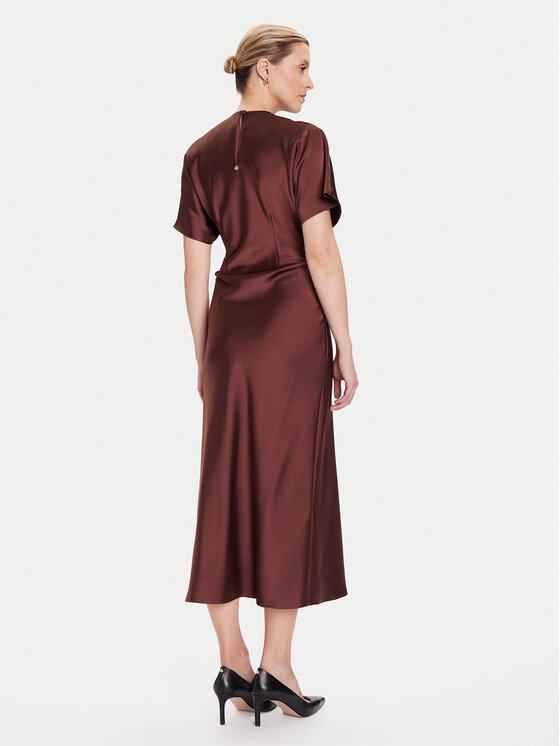 Rinascimento Rinascimento Коктейлна рокля CFC0125718003 Кафяв Regular Fit