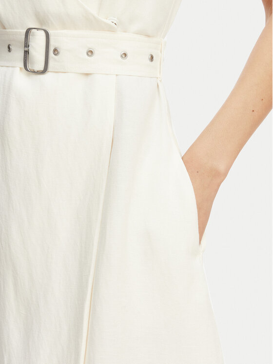 Tommy Hilfiger Tommy Hilfiger Poletna obleka WW0WW48951 Bela Regular Fit