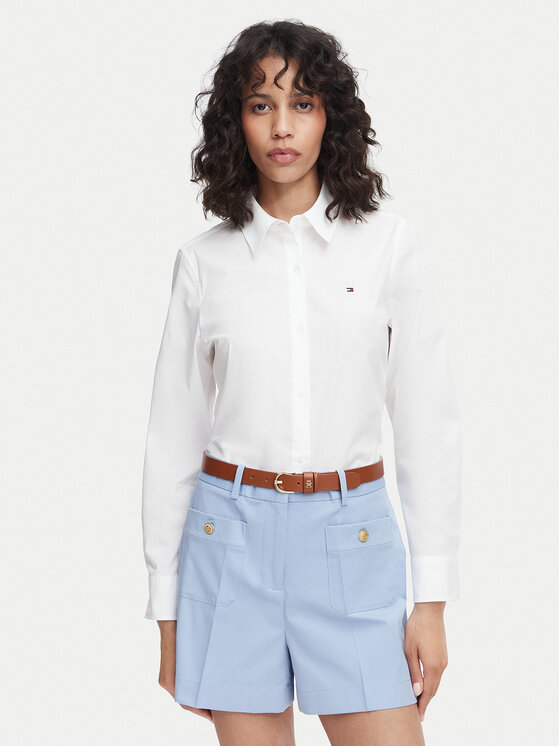 Tommy Hilfiger Tommy Hilfiger Hemd WW0WW47169 Weiß Regular Fit