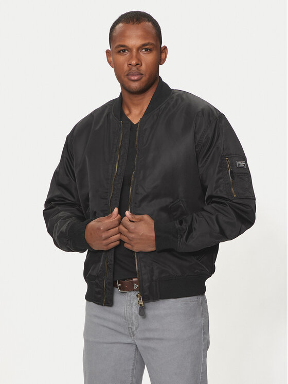 Guess Jeans Bundy bomber M4YL01 WG932 Čierna Regular Fit