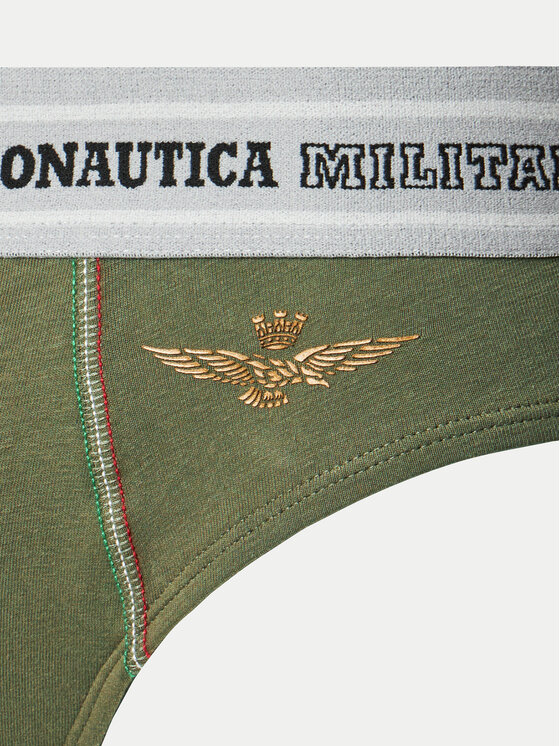 Aeronautica Militare Aeronautica Militare Set od 2 para slip gaćica AM1USL002 Kaki