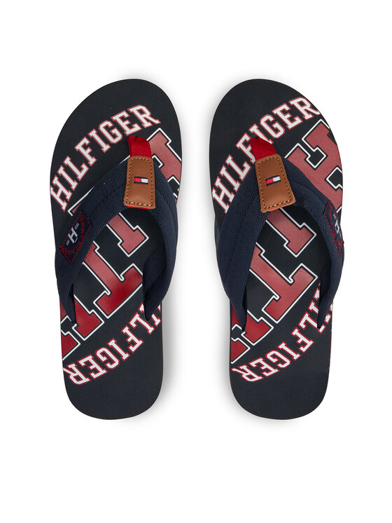 Tommy Hilfiger Čības uz pirksta Essential Th Beach Sandal FM0FM01369 Tumši zils