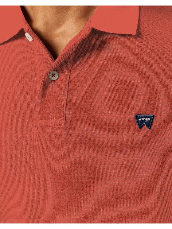 Wrangler Wrangler T-Shirt REFINED POLO SHIRT Czerwony Regular Fit