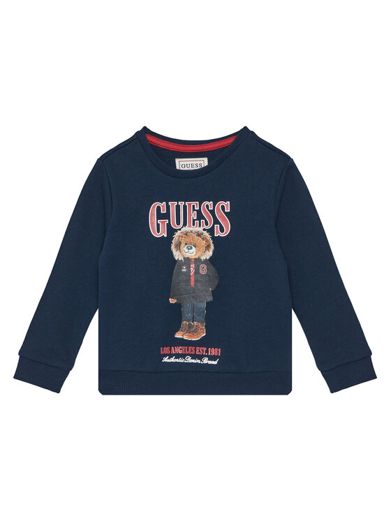 Guess Guess Pulóver N5BQ07 KAD74 Sötétkék Regular Fit