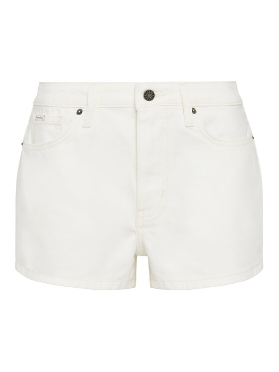 Guess Jeans Guess Jeans Szorty jeansowe W5GD0Y D5M62 Biały Regular Fit