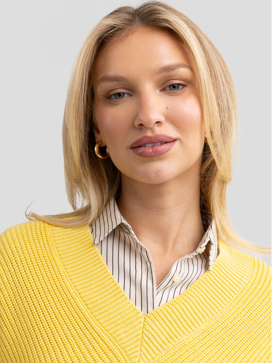 BIG STAR BIG STAR Sweter CYNTIANA Żółty Comfort Fit