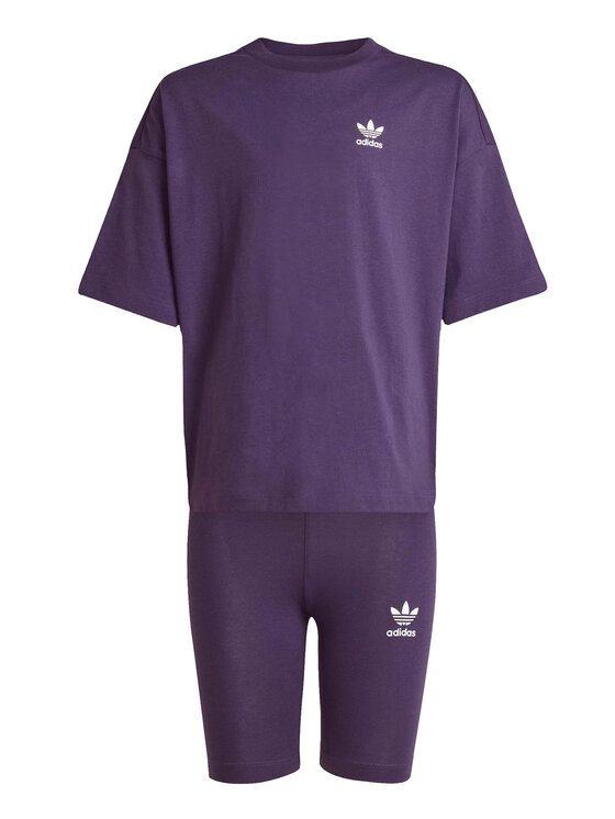 adidas adidas Komplet majica in kratke hlače Cycling JY4873 Vijolična Regular Fit