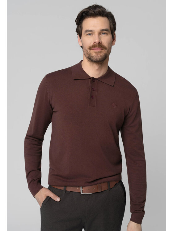 Volcano Volcano Sweter S-MARIO Fioletowy Regular Fit