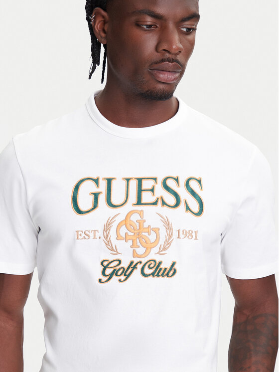Guess Guess T-Shirt M5YI22 K8FQ4 Biały Regular Fit