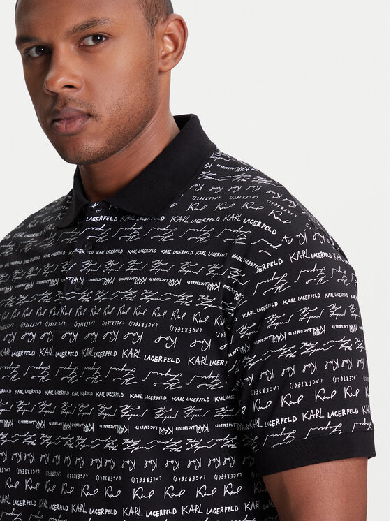 KARL LAGERFELD KARL LAGERFELD Polo 745120 553225 Czarny Regular Fit