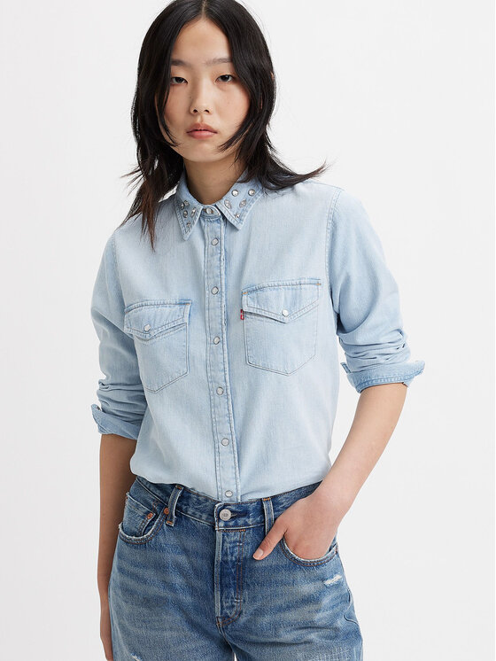 Levi's® Levi's® džínsová košeľa Essential Western 16786-0024 Modrá Regular Fit