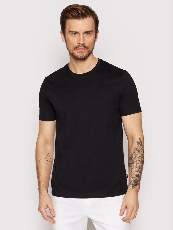 Boss T-krekls Tessler 150 50468395 Melns Slim Fit