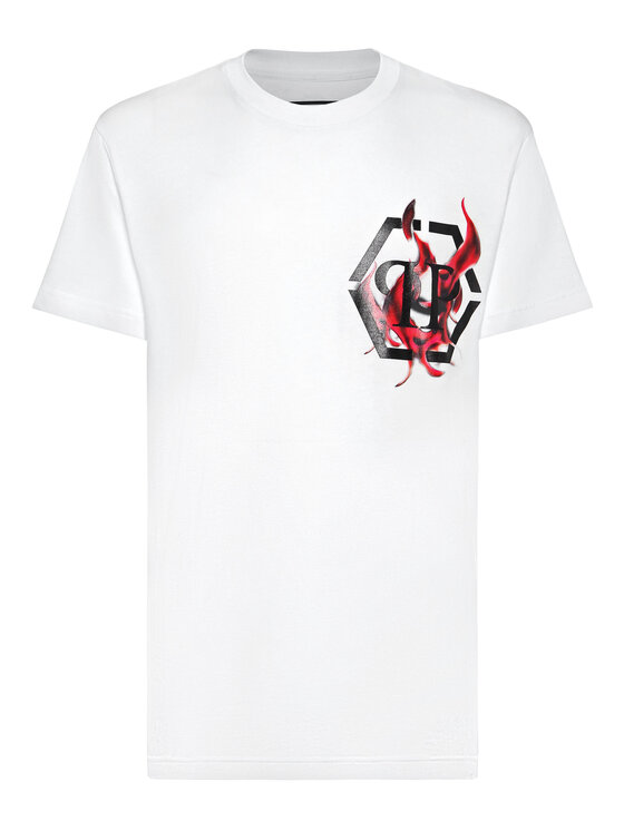 PHILIPP PLEIN PHILIPP PLEIN T-Shirt 15639 Biały Regular Fit