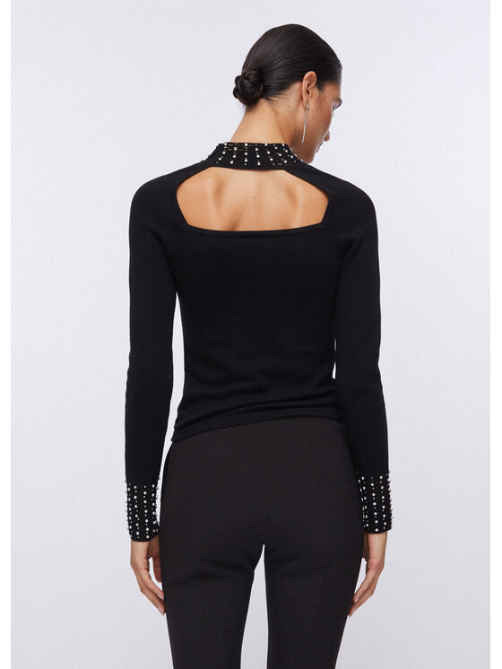 Liu Jo Liu Jo Sweter PA6046MS99E22222 Czarny Slim Fit