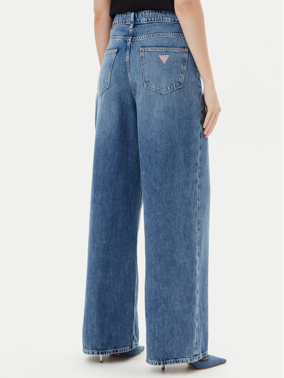 Guess Guess Jeansy W5YA2G D5QKB Niebieski Wide Leg