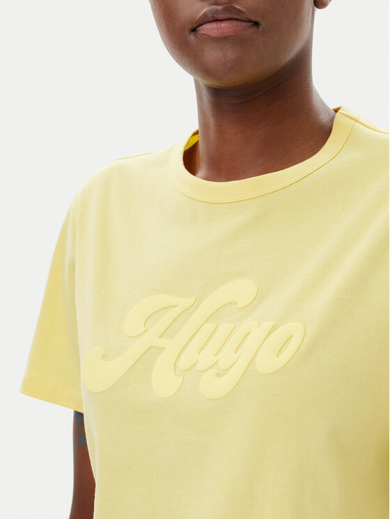 HUGO HUGO T-shirt Damacia_4 50539101 Žuta Regular Fit