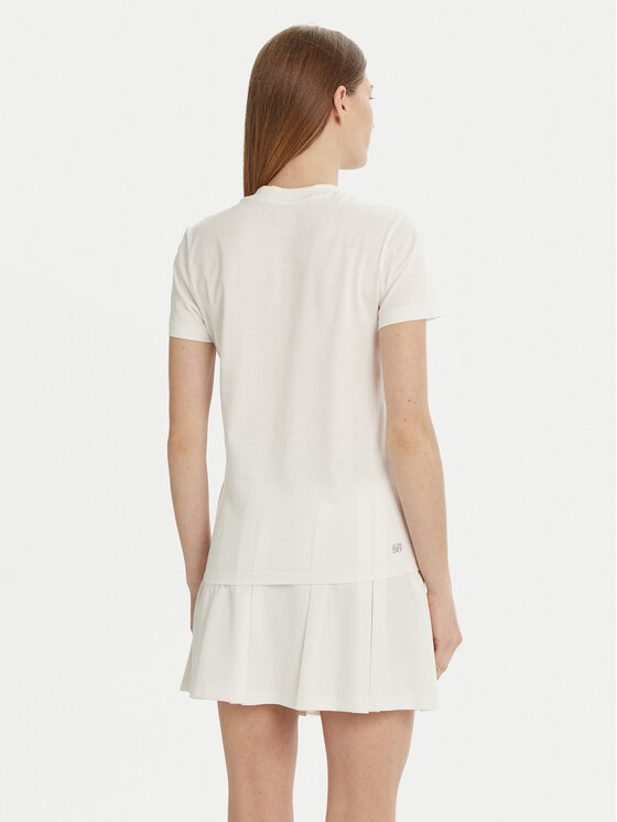 Lacoste Lacoste Majica TF9246 Bela Slim Fit