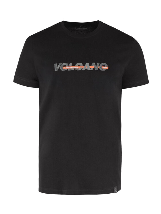 Volcano Volcano T-Shirt T-NIGHT Czarny Regular Fit