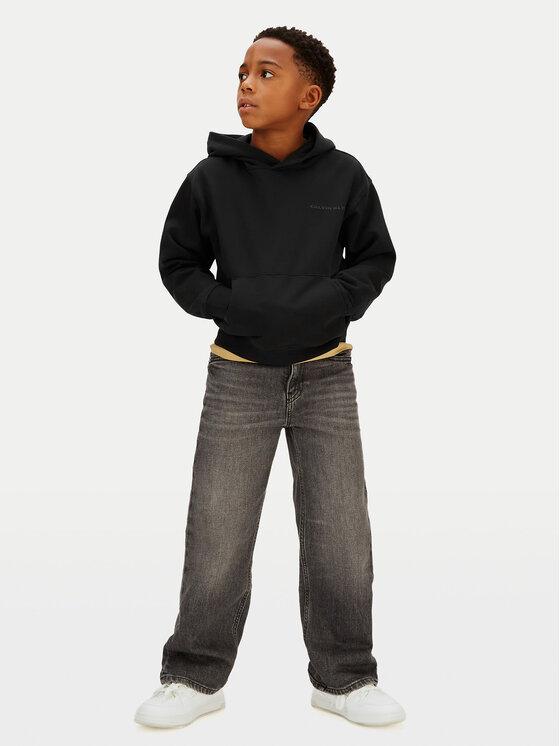 Calvin Klein Jeans Calvin Klein Jeans Majica dugih rukava IB0IB02618 Crna Relaxed Fit