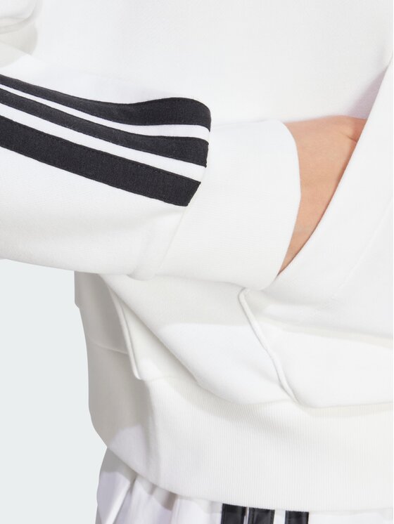 adidas adidas Bluza French Terry Biały Loose Fit