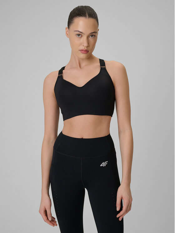 4F 4F Biustonosz sportowy BASIC+ Czarny