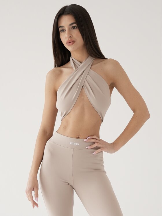 MissDenim MissDenim Top Soft Touch Beżowy Second Skin Fit