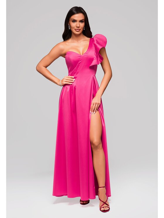 Ombre Ombre Sukienka wieczorowa LA-OM-DLR176 Różowy Regular Fit