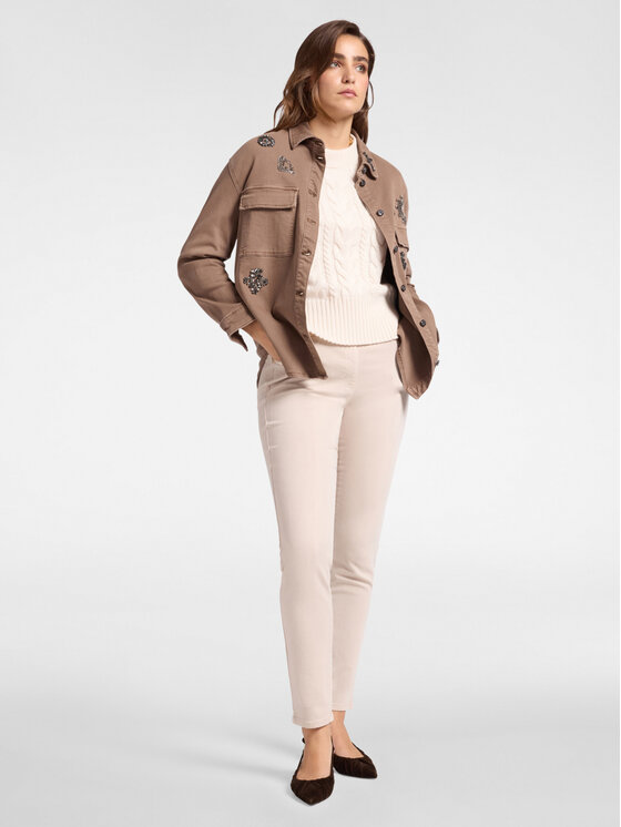 Elena Mirò Elena Mirò Spodnie materiałowe P152P000343N002 Écru Skin Fit