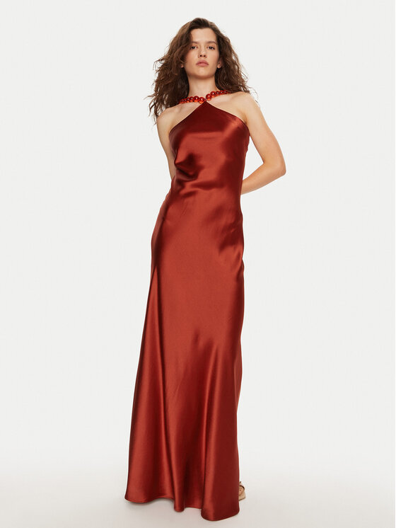 STAUD STAUD Vakarinė suknelė Cadence R24P2214SA Raudona Slim Fit