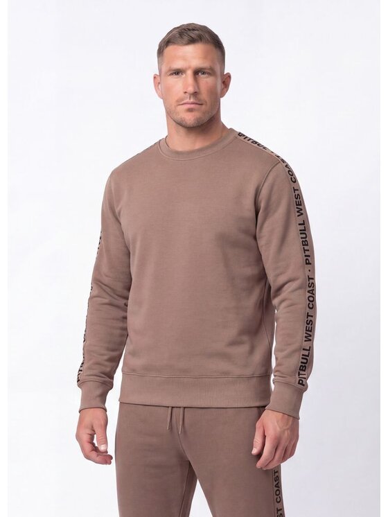PITBULL PITBULL Bluza ARBOR TAPE Brązowy Regular Fit