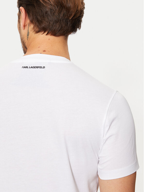 KARL LAGERFELD KARL LAGERFELD T-Shirt 755061 544241 Biały Regular Fit