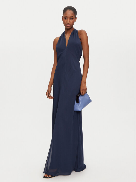 STAUD STAUD Abendkleid Dawn R24P2118CH Dunkelblau Slim Fit