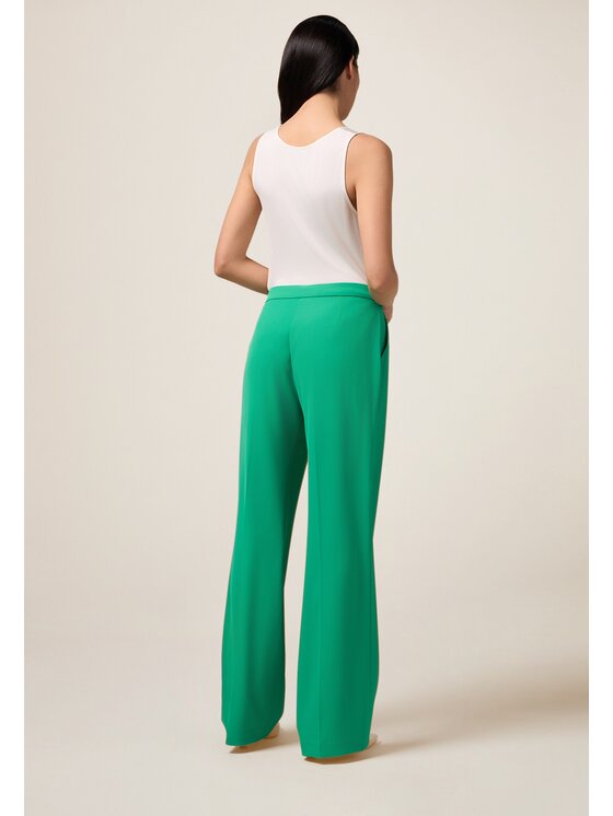 Oltre Oltre Pantaloni di tessuto P029R008892N015 Verde Regular Fit
