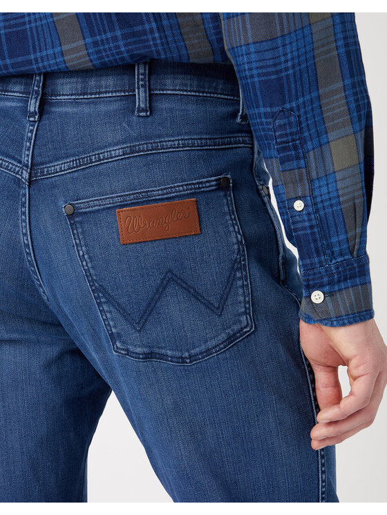 Wrangler Wrangler Jeansy RIVER Niebieski Slim Fit