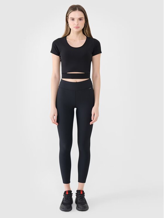 4F 4F Leggings 4FWSS25TTIGF204-20S Nero Slim Fit