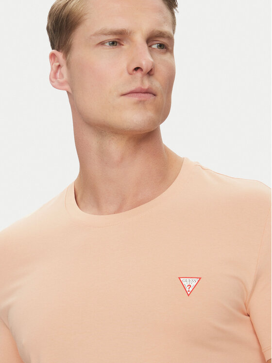 Guess Guess Majica M2YI24 J1314 Oranžna Slim Fit