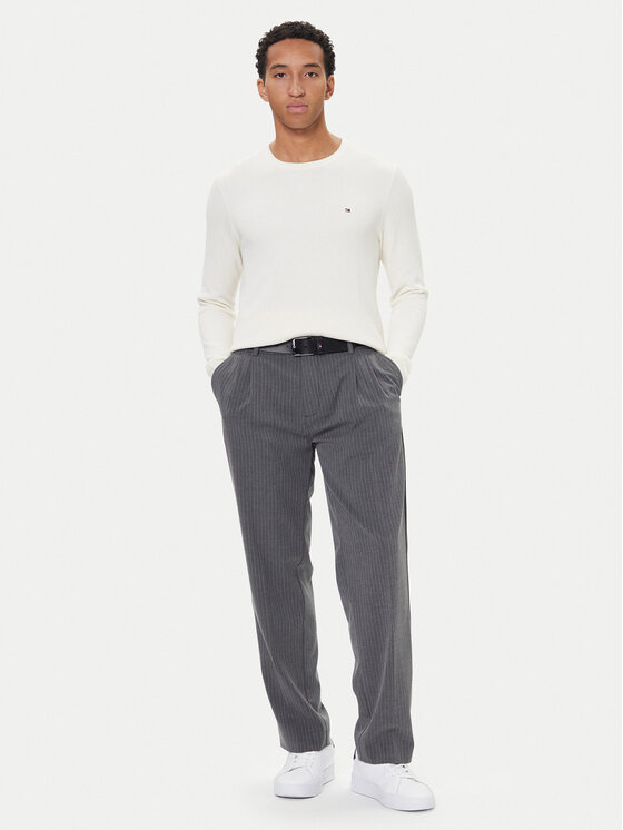 Tommy Hilfiger Tommy Hilfiger Sveter Essential MW0MW36347 Écru Regular Fit