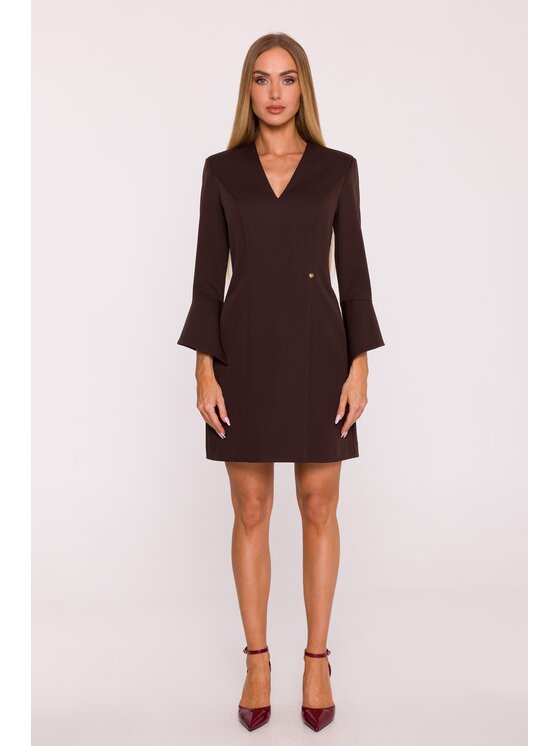 Made of Emotion Made of Emotion Sukienka wieczorowa M876 Brązowy Modern Fit