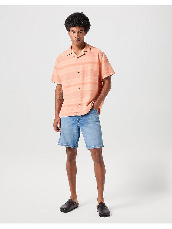 Wrangler Wrangler Szorty jeansowe FRONTIER SHORT Niebieski Regular Fit
