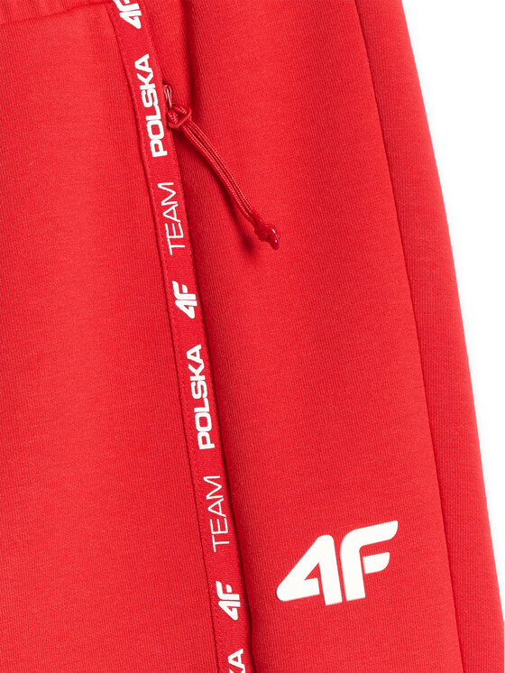 4F 4F Joggery STREFA KIBICA Czerwony Regular Fit
