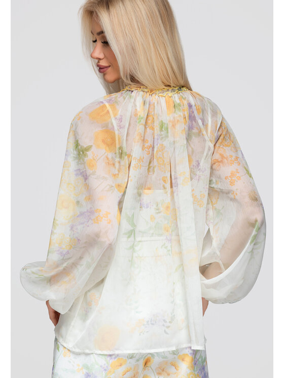 Ombre Ombre Koszula OW-SH-E0063 Żółty Loose Fit