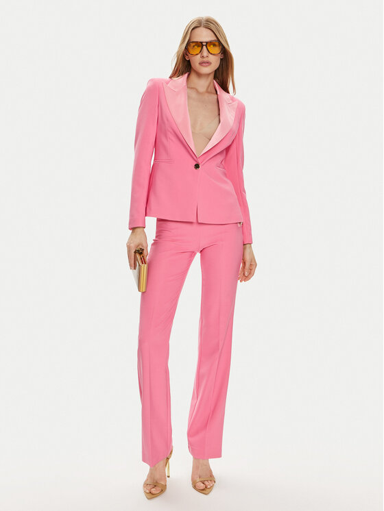 Fracomina Fracomina Hlače FQ24SV3001W42901 Ružičasta Slim Fit