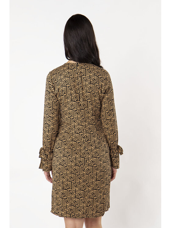 QUIOSQUE QUIOSQUE Každodenné šaty CHAIN DRESS Béžová Regular Fit