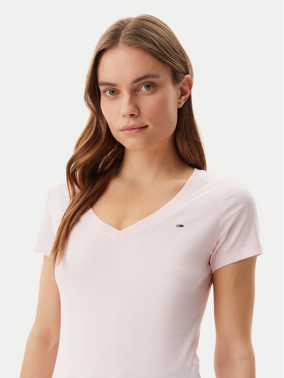 Tommy Jeans Tommy Jeans Футболка DW0DW20458 Рожевий Slim Fit